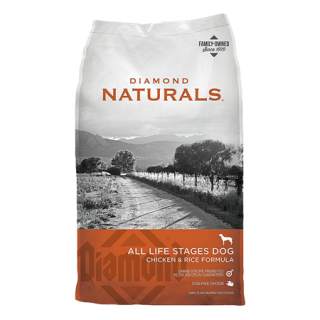 Diamond Naturals Chicken & Rice Formula All Life Stages. Dry dog food 40-lb bag.
